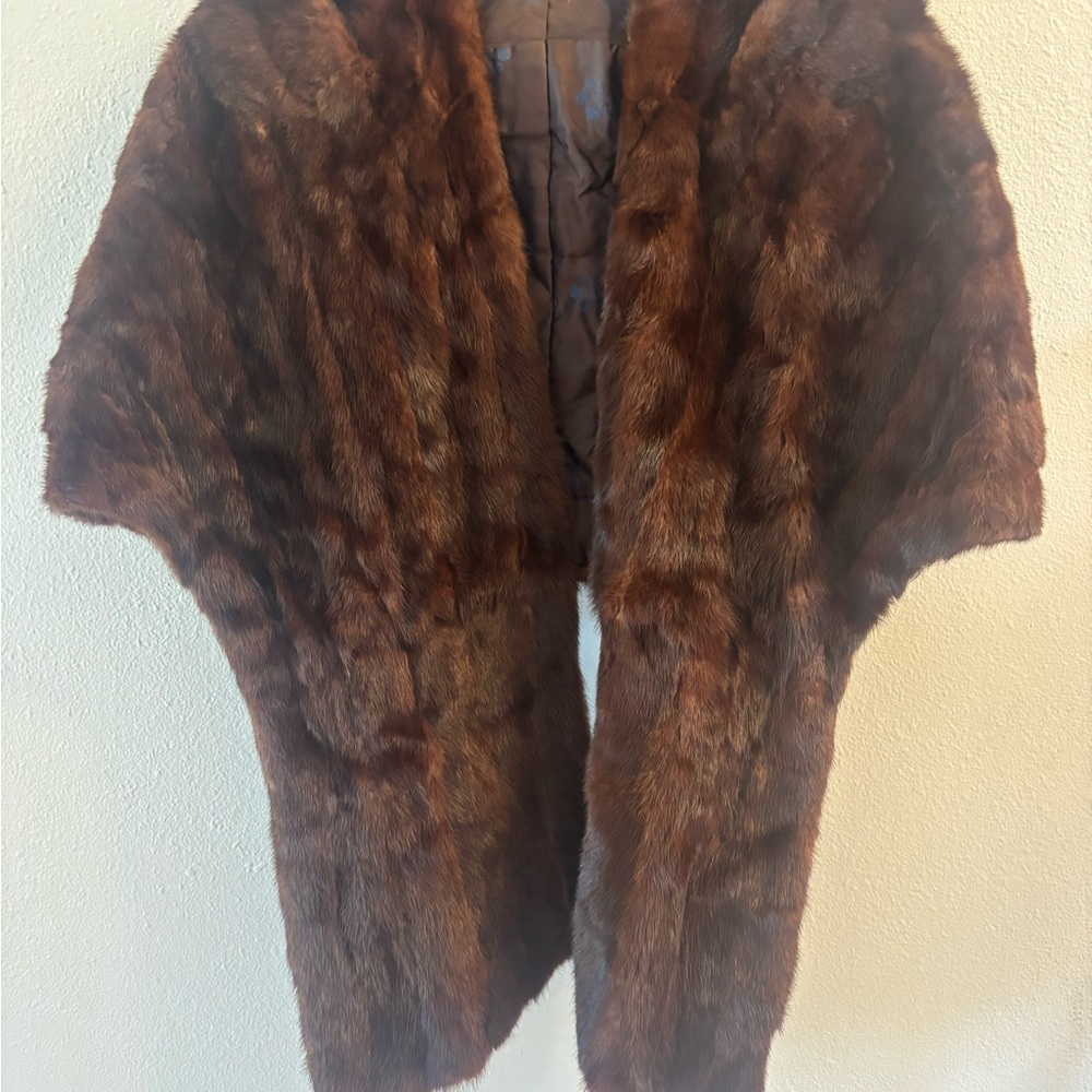 This elegant vintage MFP Mink Fur Shawl wrap will keep all village eyes on you